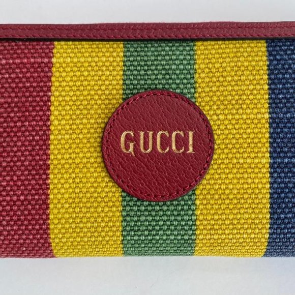 GUCCI NEW BAIADERA STRIPE LADIES CLUTCH - Picture 3 of 9
